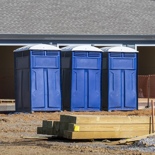 what is the expected delivery and pickup timeframe for the porta potties in Mill Creek Kansas